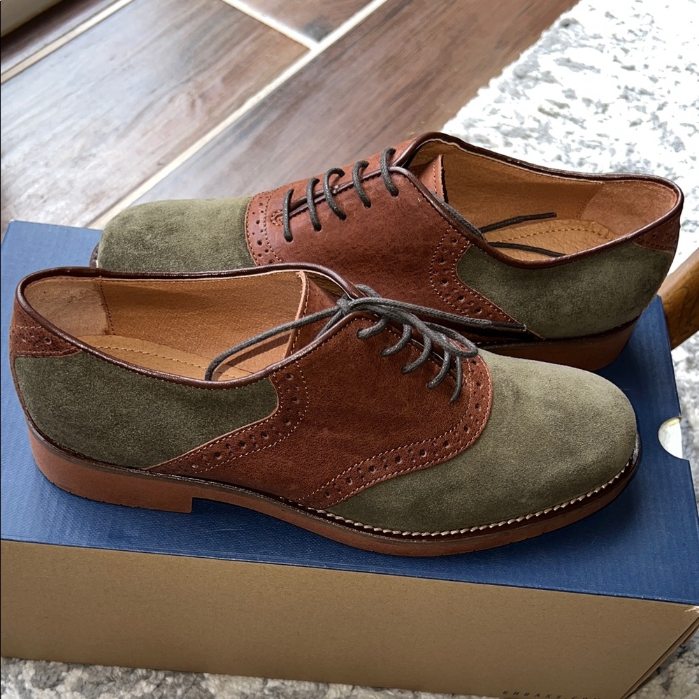G.H. Bass & Co. Brown and Green Oxford Shoes - Picture 8 of 9